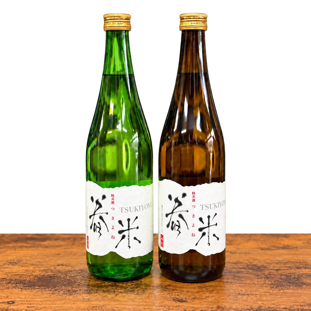 春鶯囀 純米酒 舂米(つきよね)の720ml瓶2本。茶瓶と緑瓶